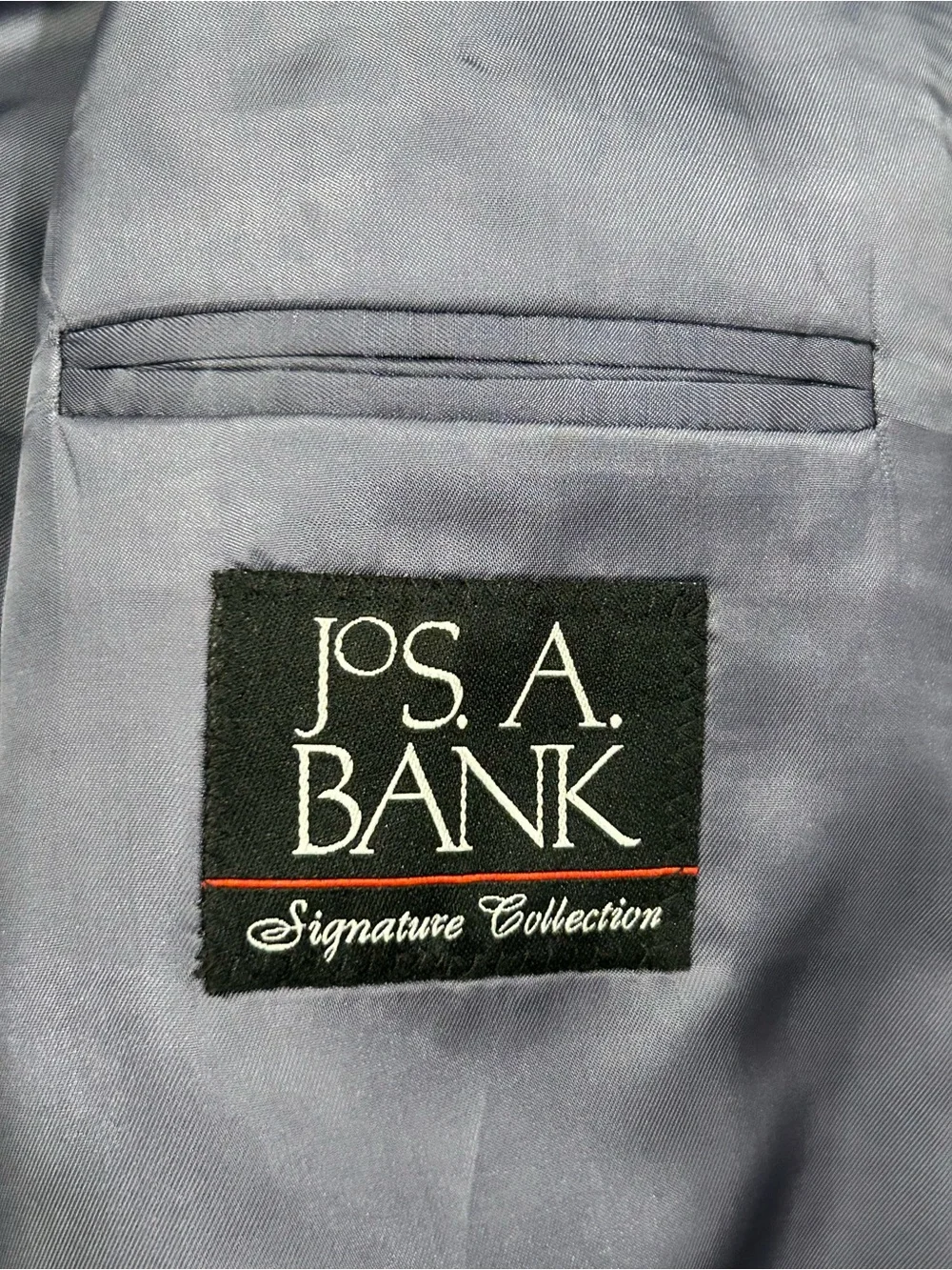 Jos. A. Bank Signature Collection Men's Gray Plaid Two-Piece Suit 48R Wool Silk